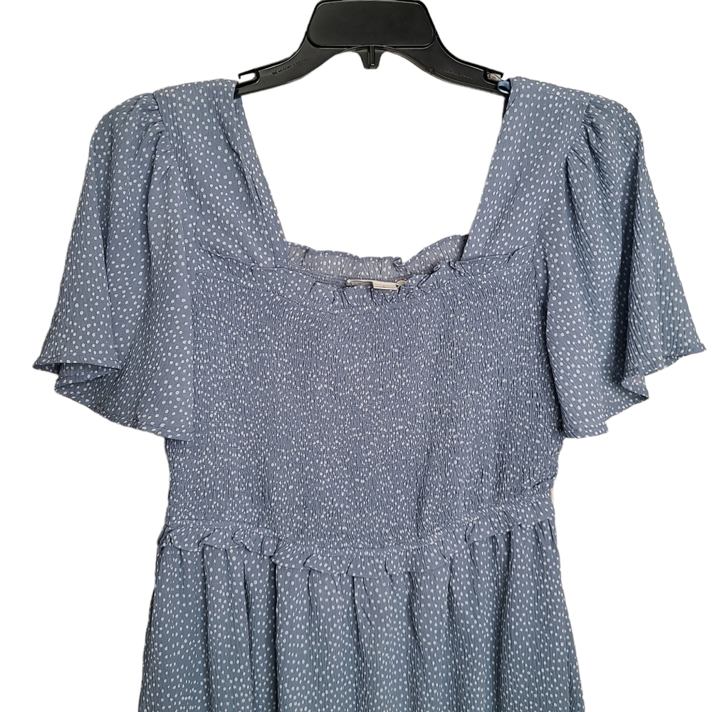 LoveRiche Blue Polka Dot Fit and Flare Dress NWT Ladies Size Large - Picture 2 of 11